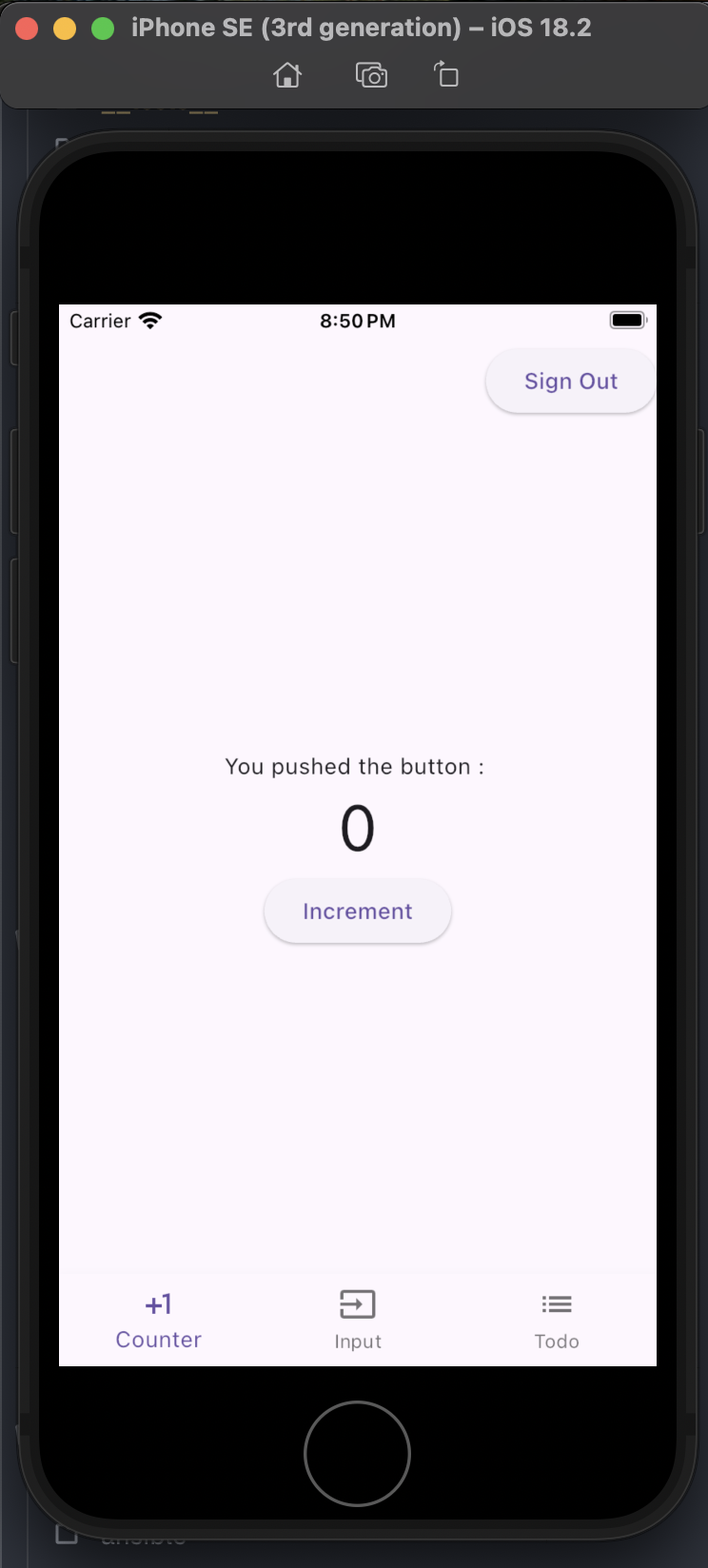 Sign Out Button